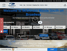 Tablet Screenshot of mcdonaldmazda.com